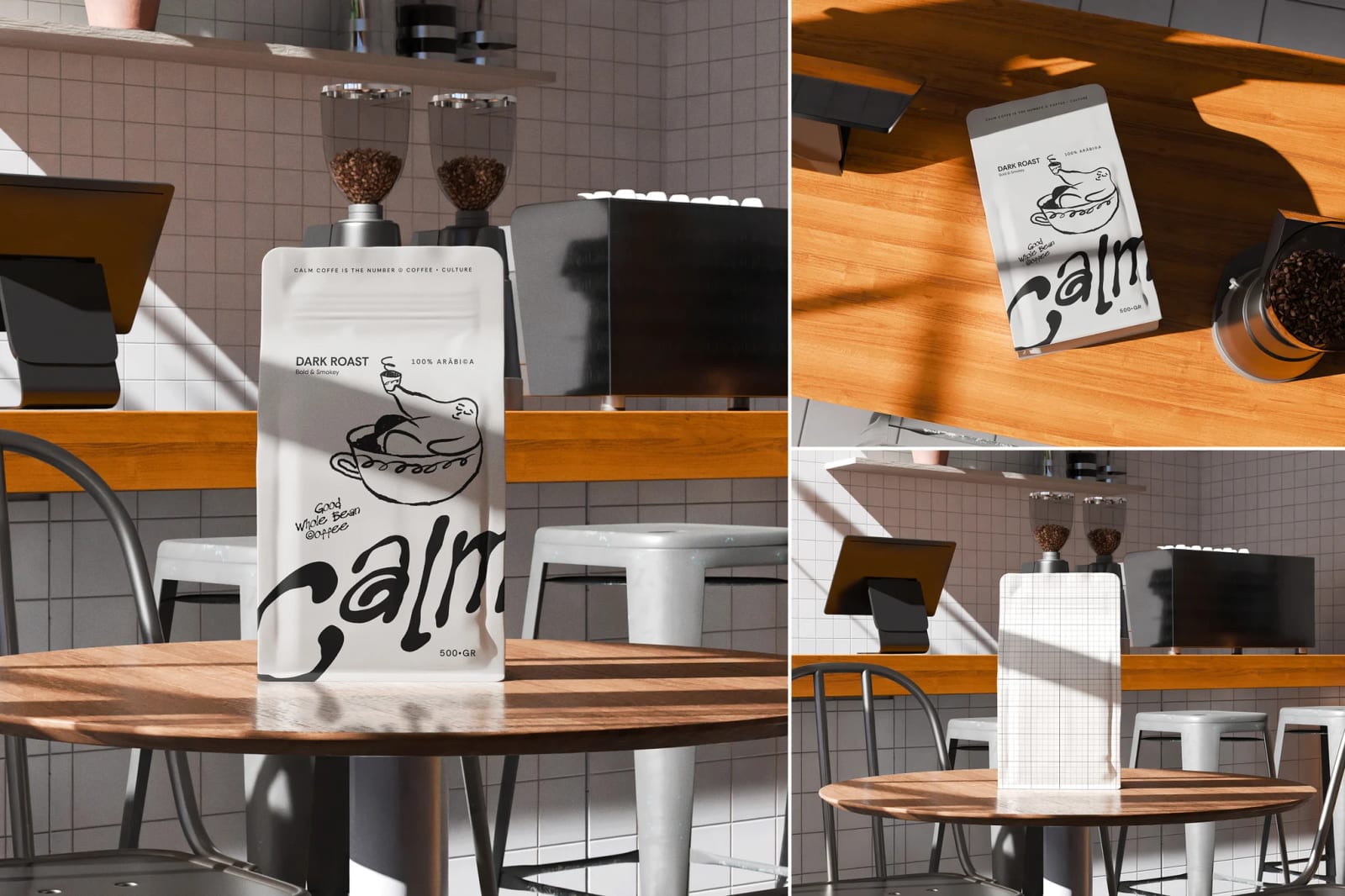 Free Coffee Pouch Mockup 1