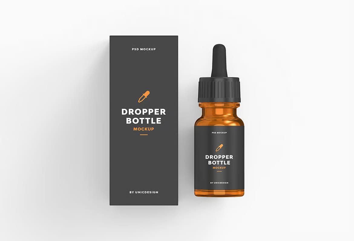 Free Dropper Bottle Mockup 4