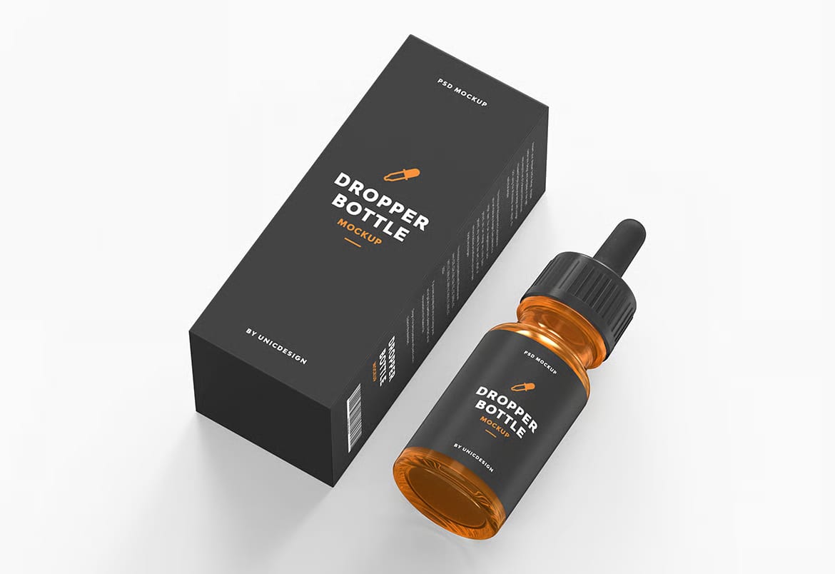 Free Dropper Bottle Mockup 5