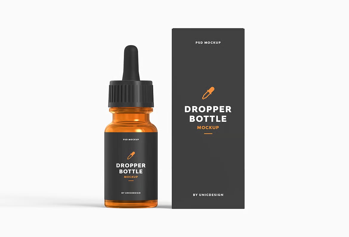 Free Dropper Bottle Mockup 6