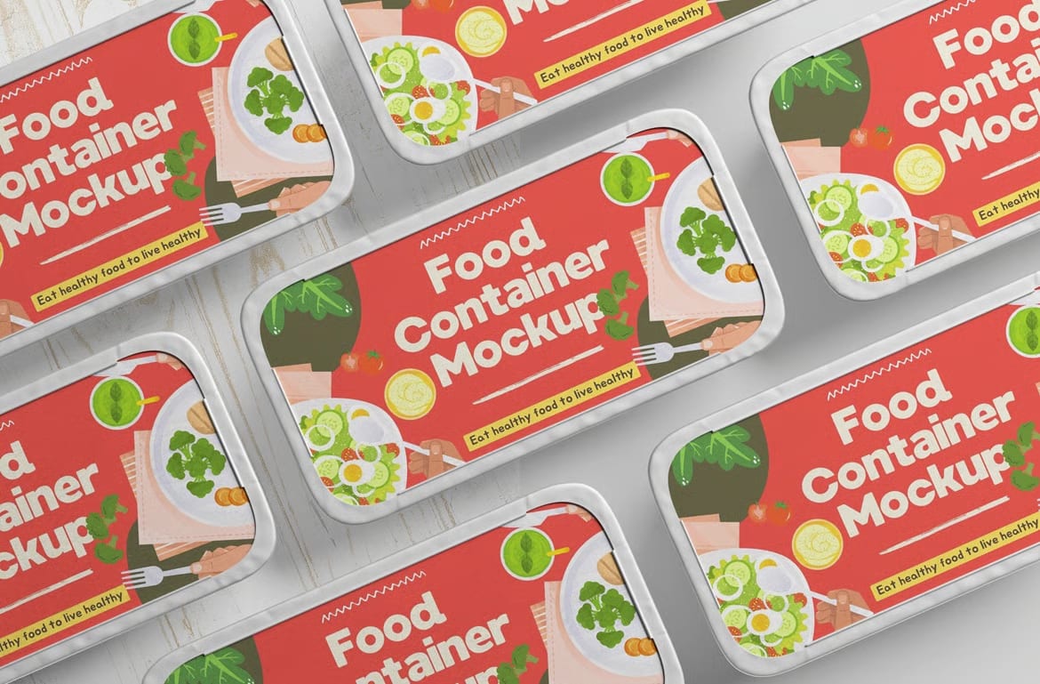 Free Food Container Mockup 2