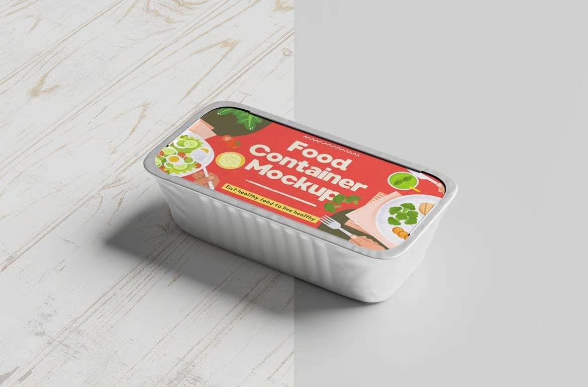 Free Food Container Mockup 3