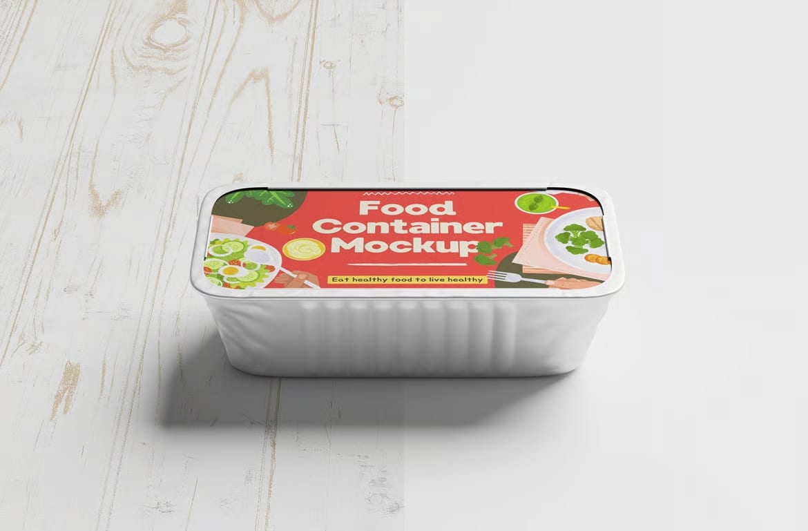 Free Food Container Mockup 4