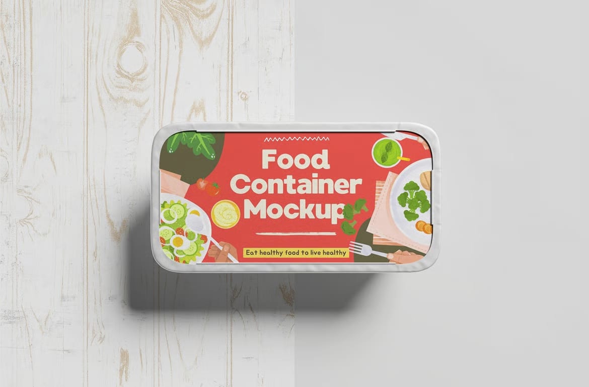 Free Food Container Mockup 5