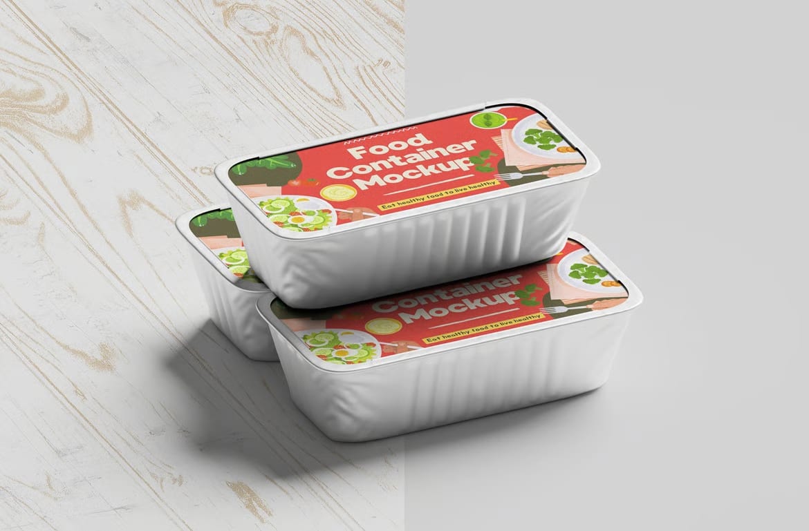 Free Food Container Mockup 6