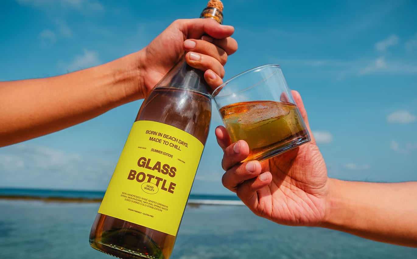 Free Glass Bottle Mockup Pack 3