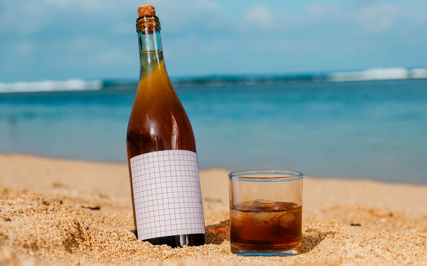 Free Glass Bottle Mockup Pack 5
