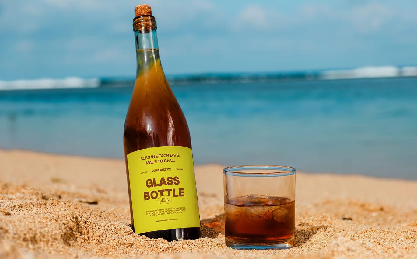 Free Glass Bottle Mockup Pack 7
