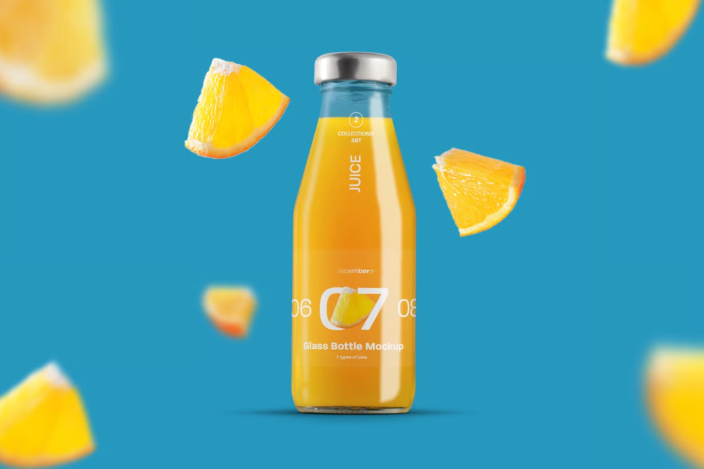 Free Glass Juice Bottle Mockup. 7 Juice Samples 5