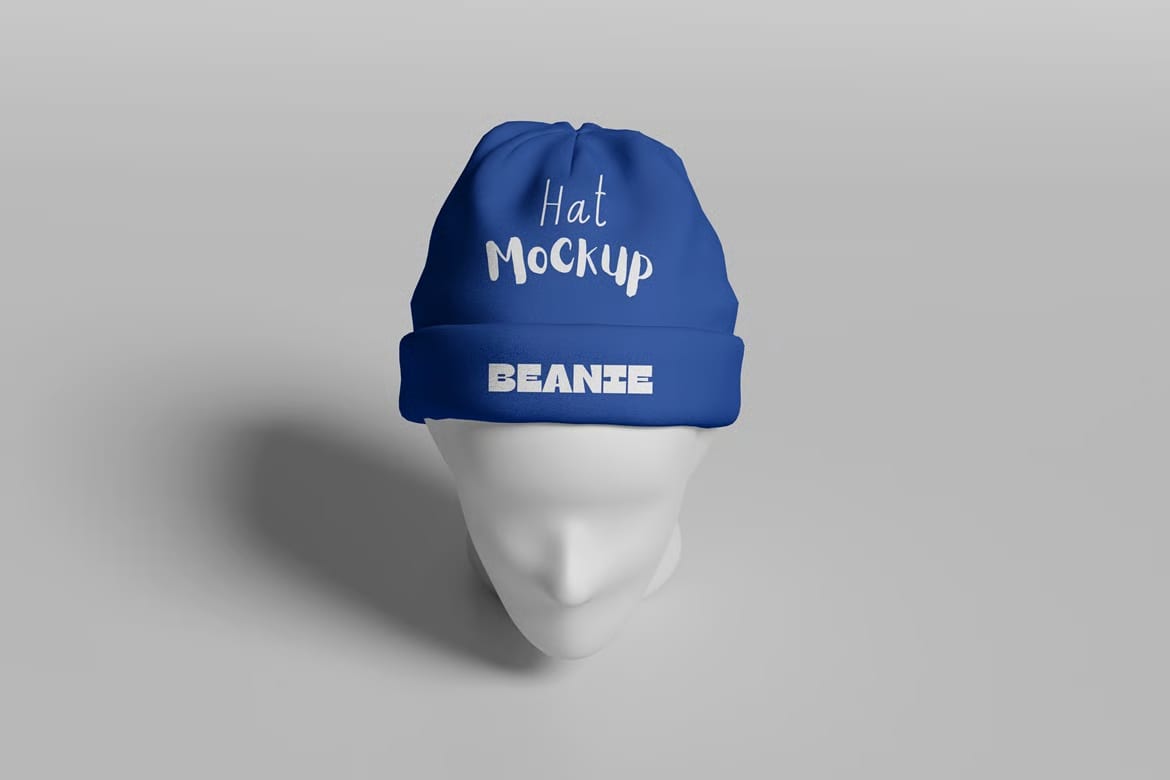Free High Quality Beani Hat Mockup 3