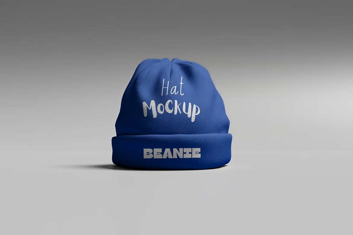 Free High Quality Beani Hat Mockup 5