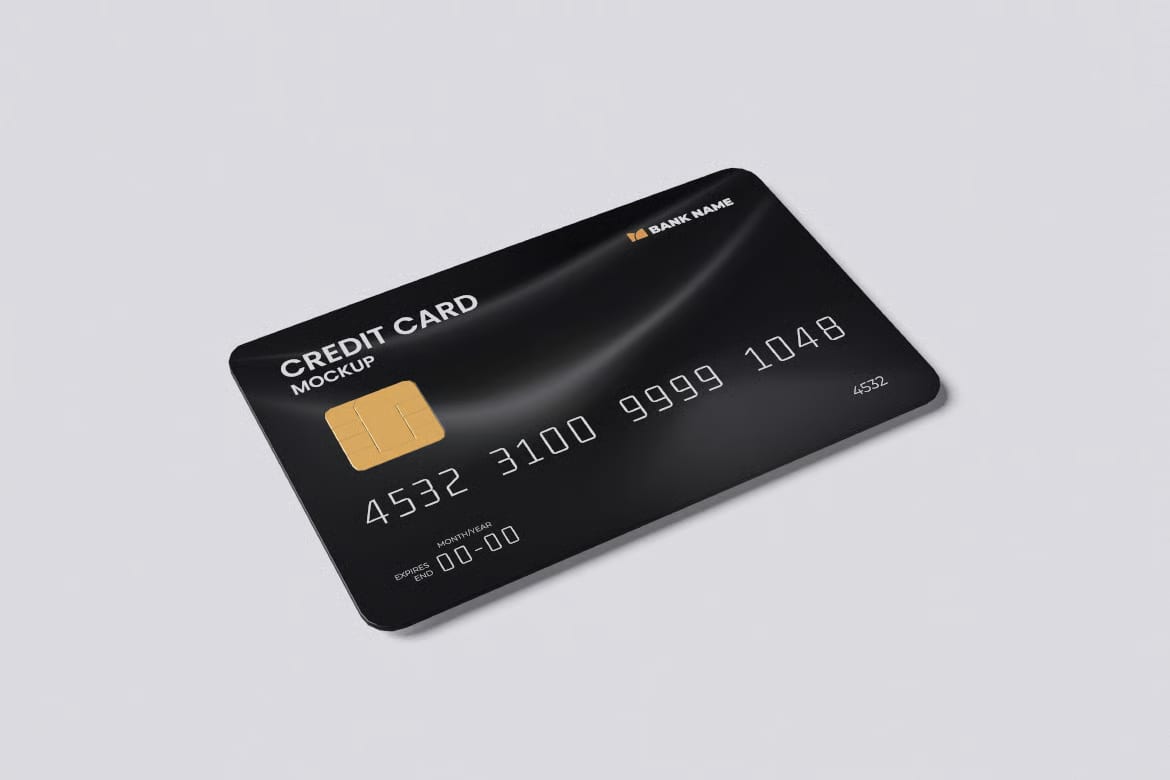 Free High Quality Realistic Credit Card Mockup 3