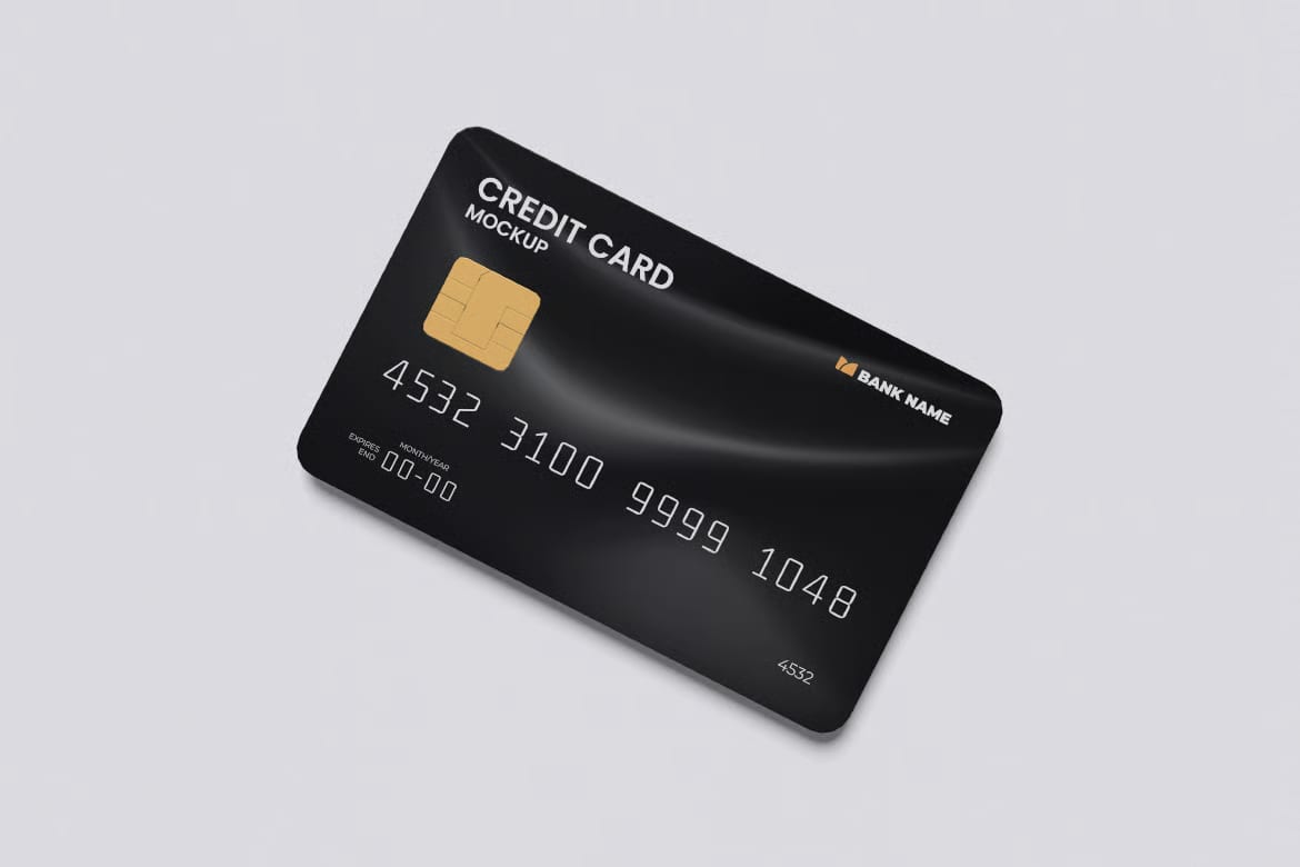 Free High Quality Realistic Credit Card Mockup 4