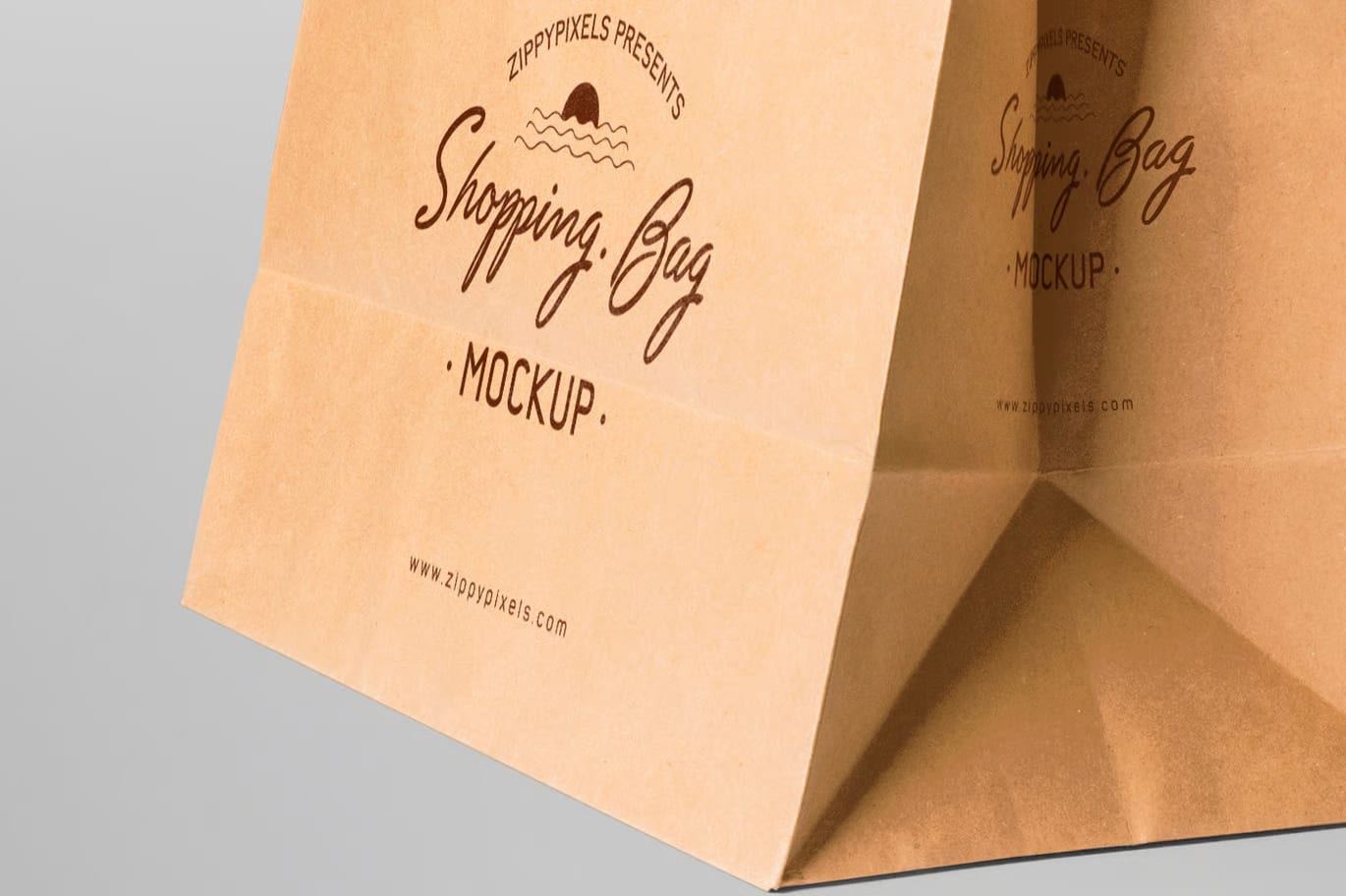 Free High Quality Realistic Paper Bag Mockup 2