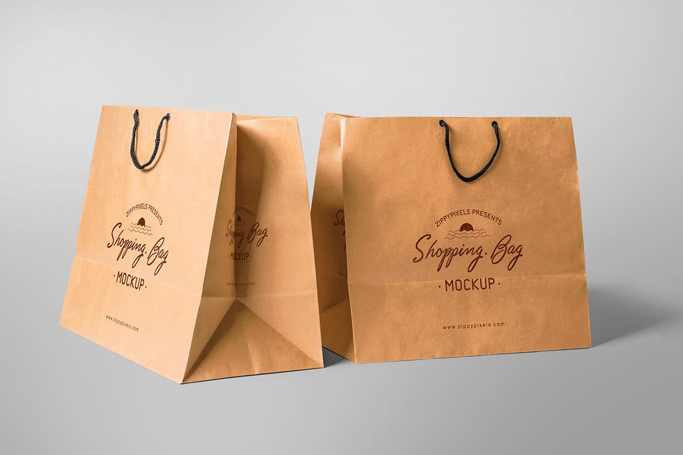Free High Quality Realistic Paper Bag Mockup 6