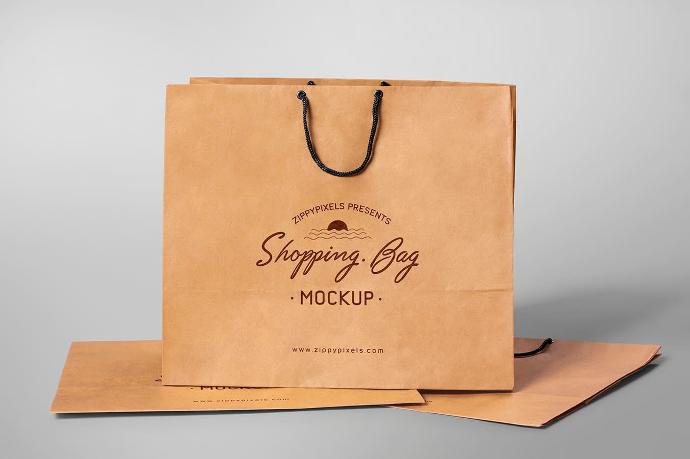 Free High Quality Realistic Paper Bag Mockup 8