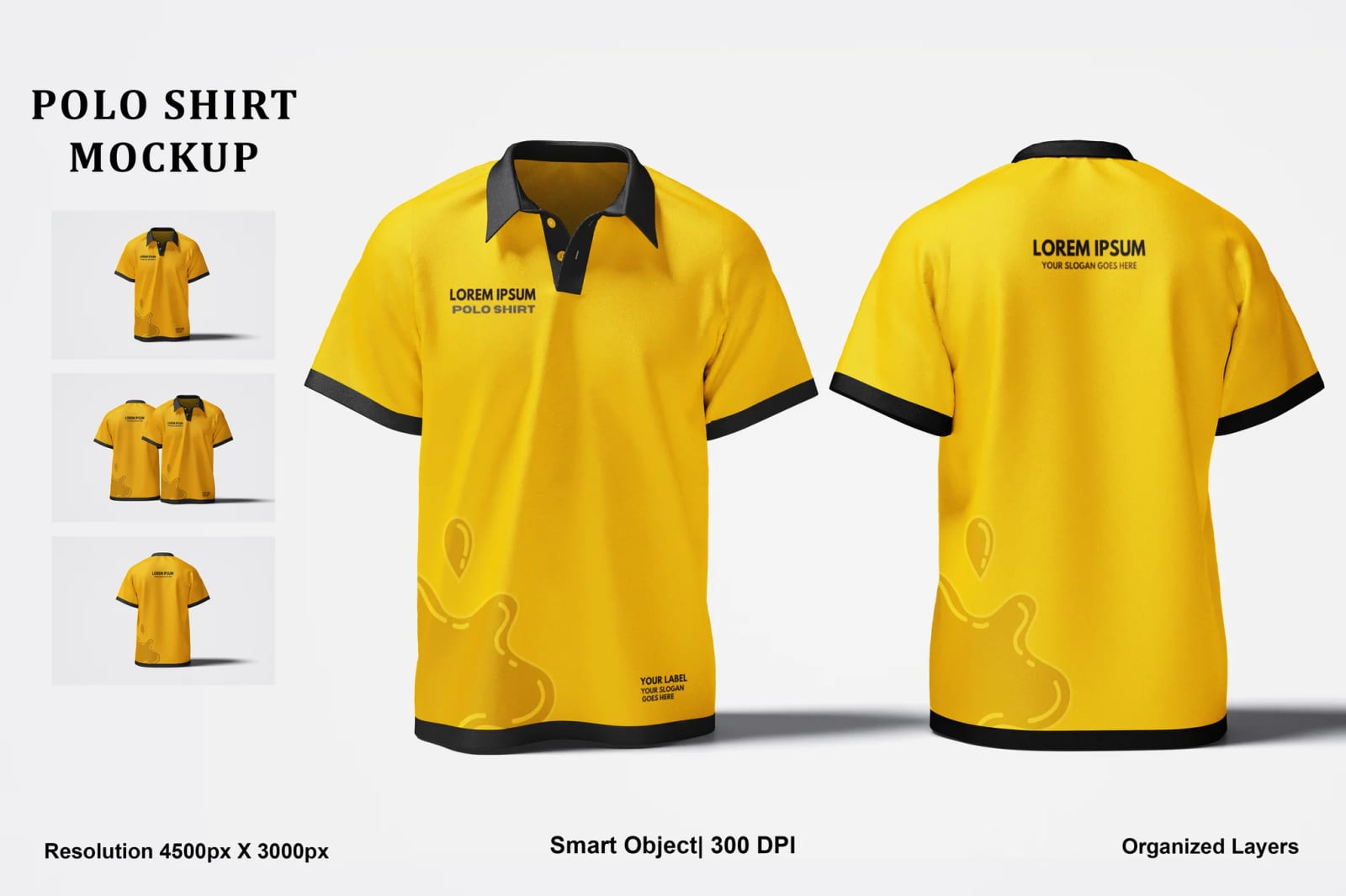 Free High Quality Realistic Polo Shirt Mockup 1