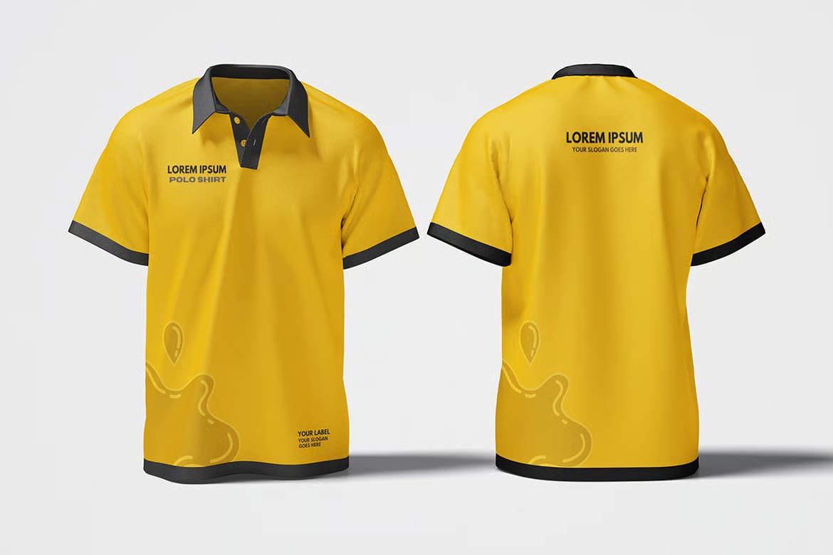 Free High Quality Realistic Polo Shirt Mockup 2