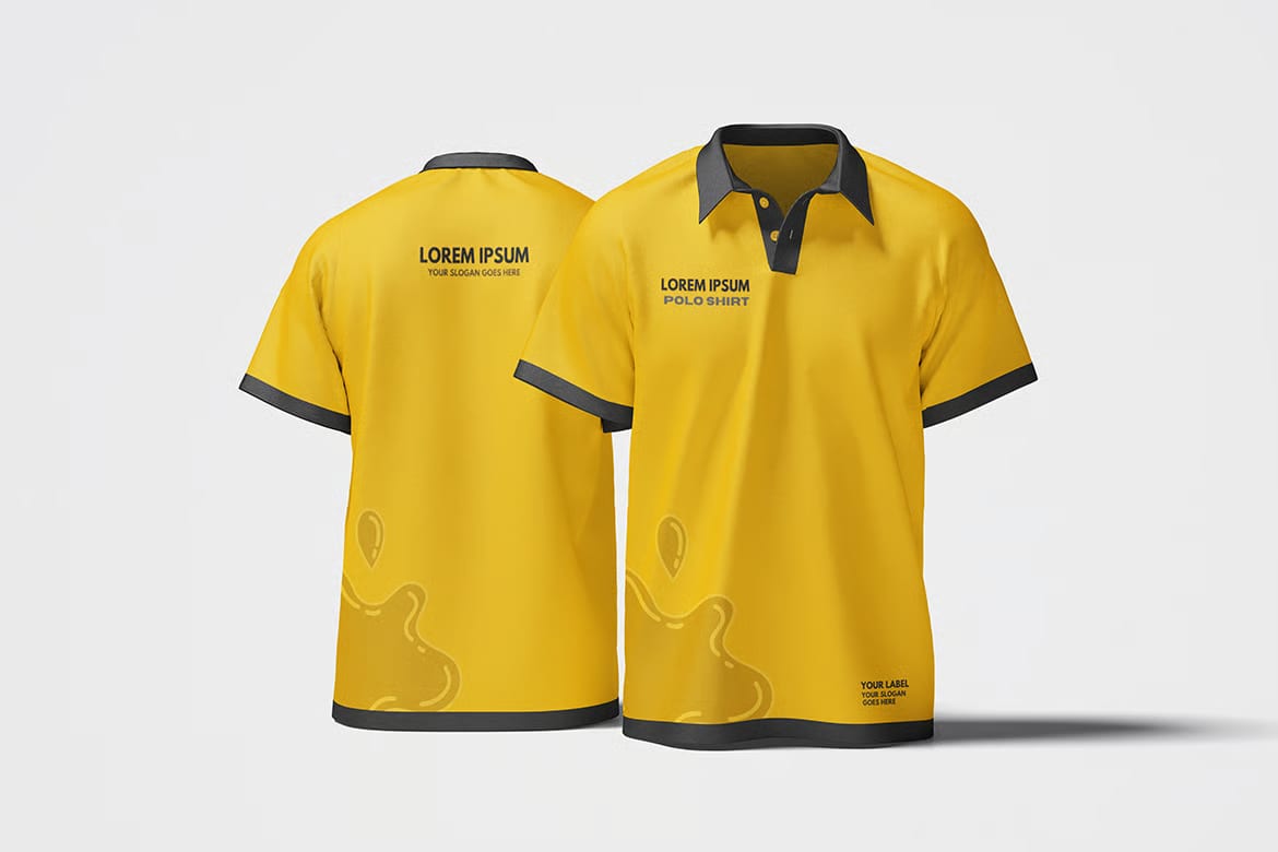 Free High Quality Realistic Polo Shirt Mockup 4