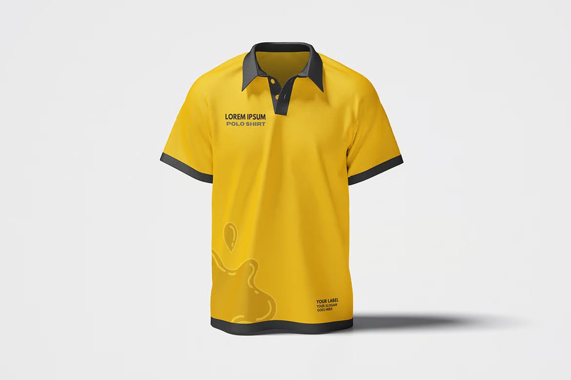 Free High Quality Realistic Polo Shirt Mockup 5