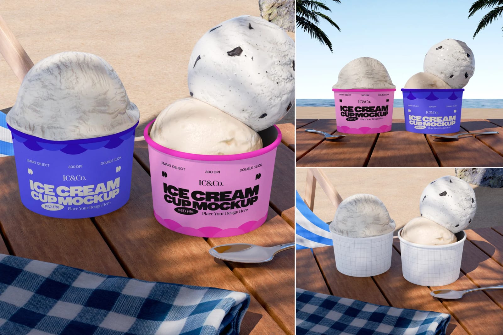 Free Ice Cream Cup Mockup 1