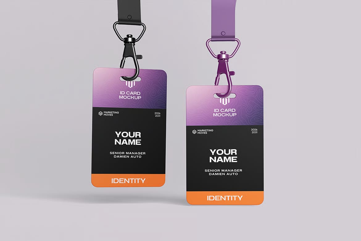 Free ID Card Mockup 3