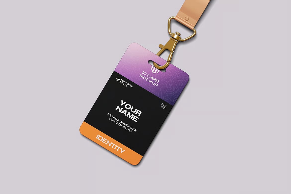 Free ID Card Mockup 4
