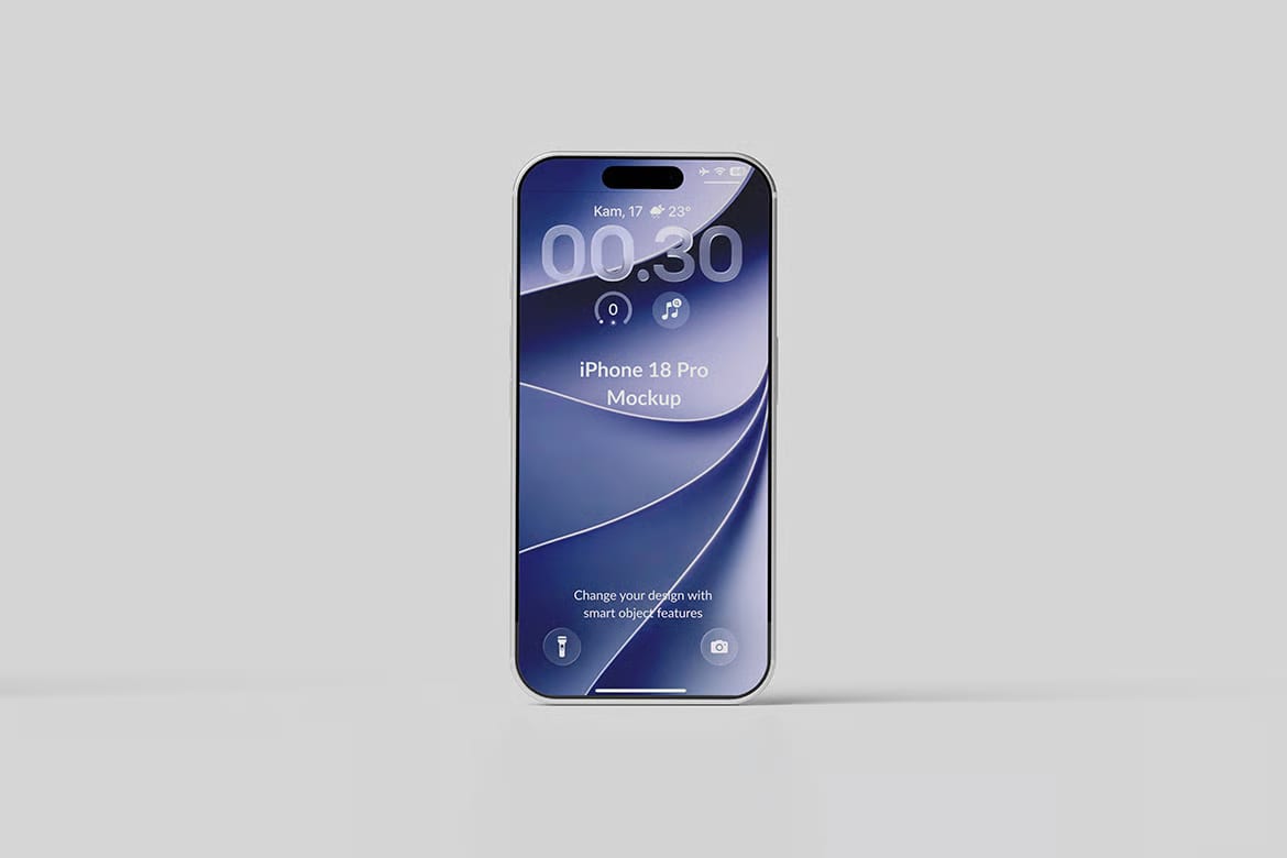 Free iPhone 18 Pro Mockup 2