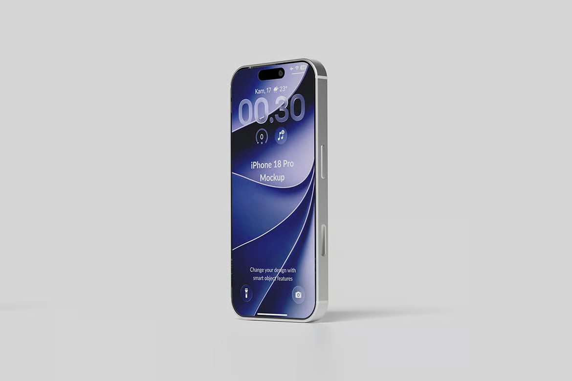 Free iPhone 18 Pro Mockup 3