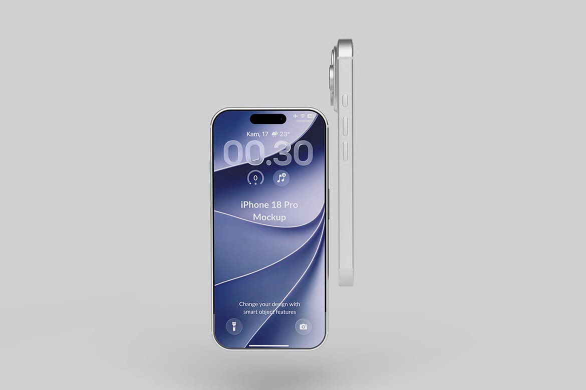 Free iPhone 18 Pro Mockup 5
