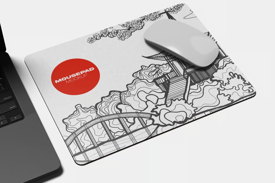 Free Mouse Pad Mockup 4