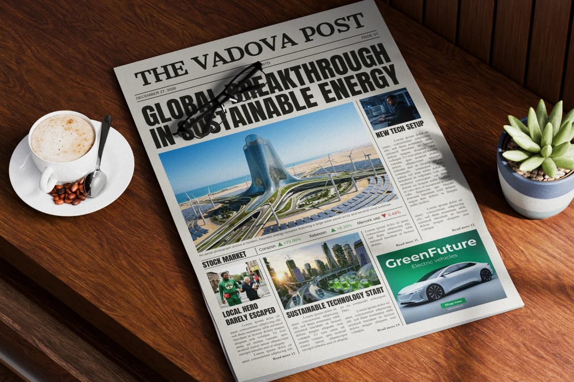 Free Newspaper Mockup 3