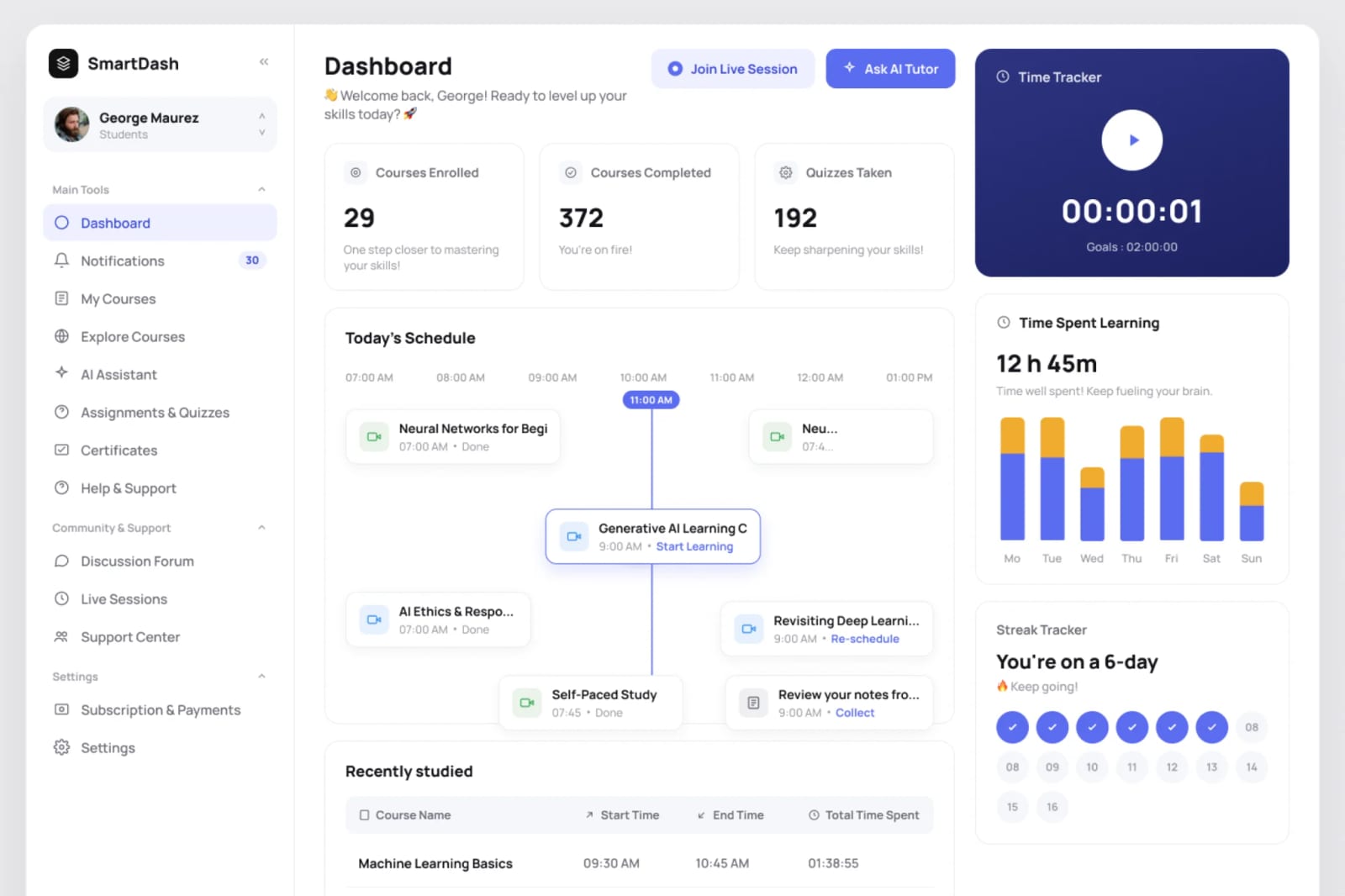 Free Online Course AI Dashboard. 1