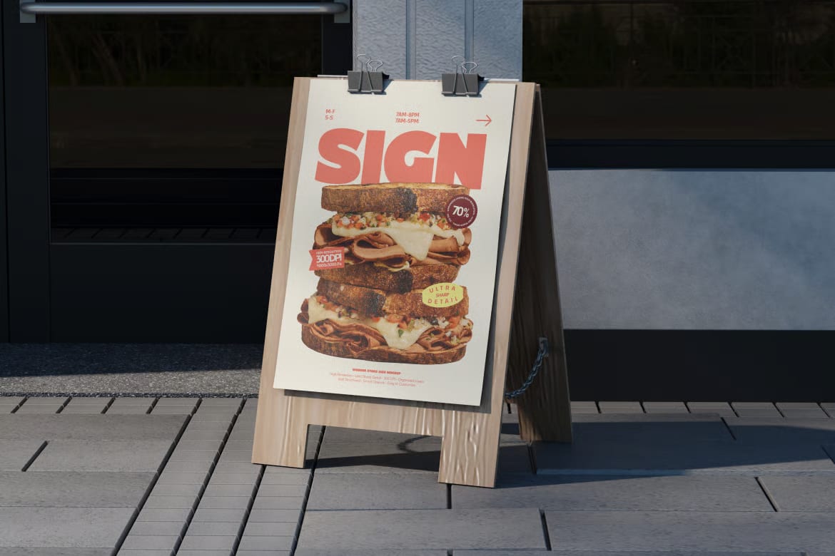 Free Shop Sign Mockup 2