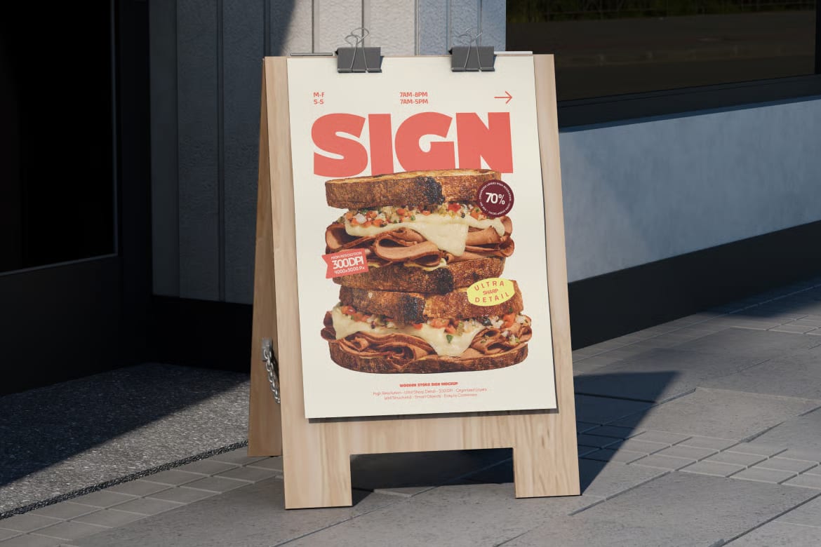 Free Shop Sign Mockup 4