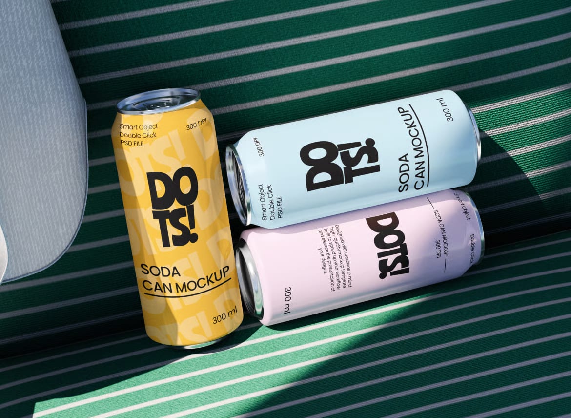 Free Soda Can Mockup 3