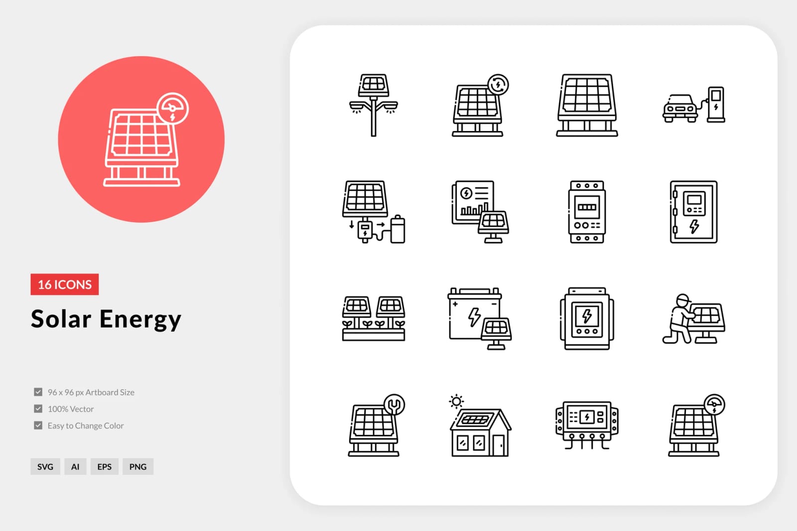 Free Solar Energy Icon Set 1