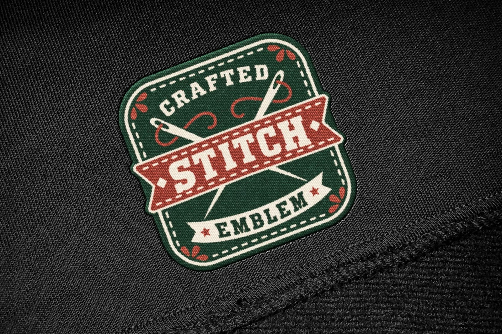 Free Stitching Embroidery Logo Mockup 1