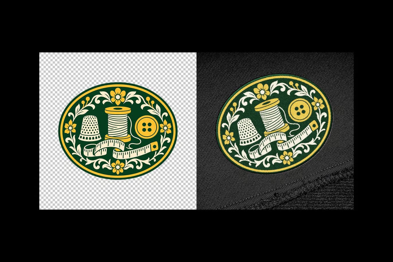 Free Stitching Embroidery Logo Mockup 3