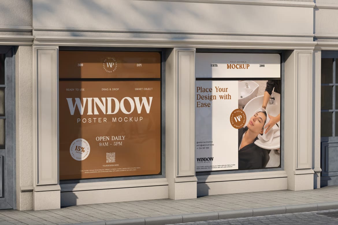 Free Storefront Poster Mockup 2