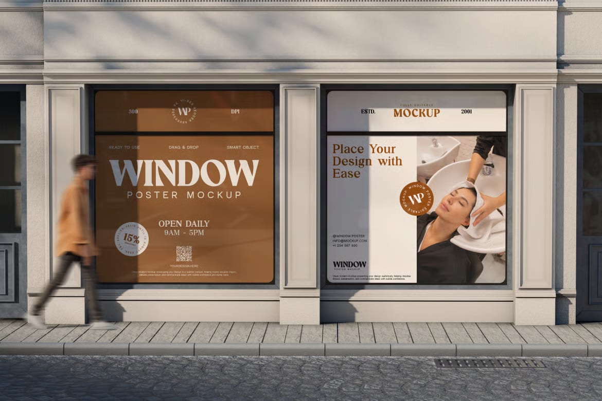 Free Storefront Poster Mockup 3