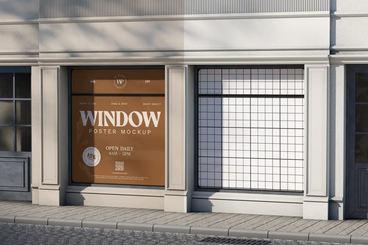 Free Storefront Poster Mockup 4