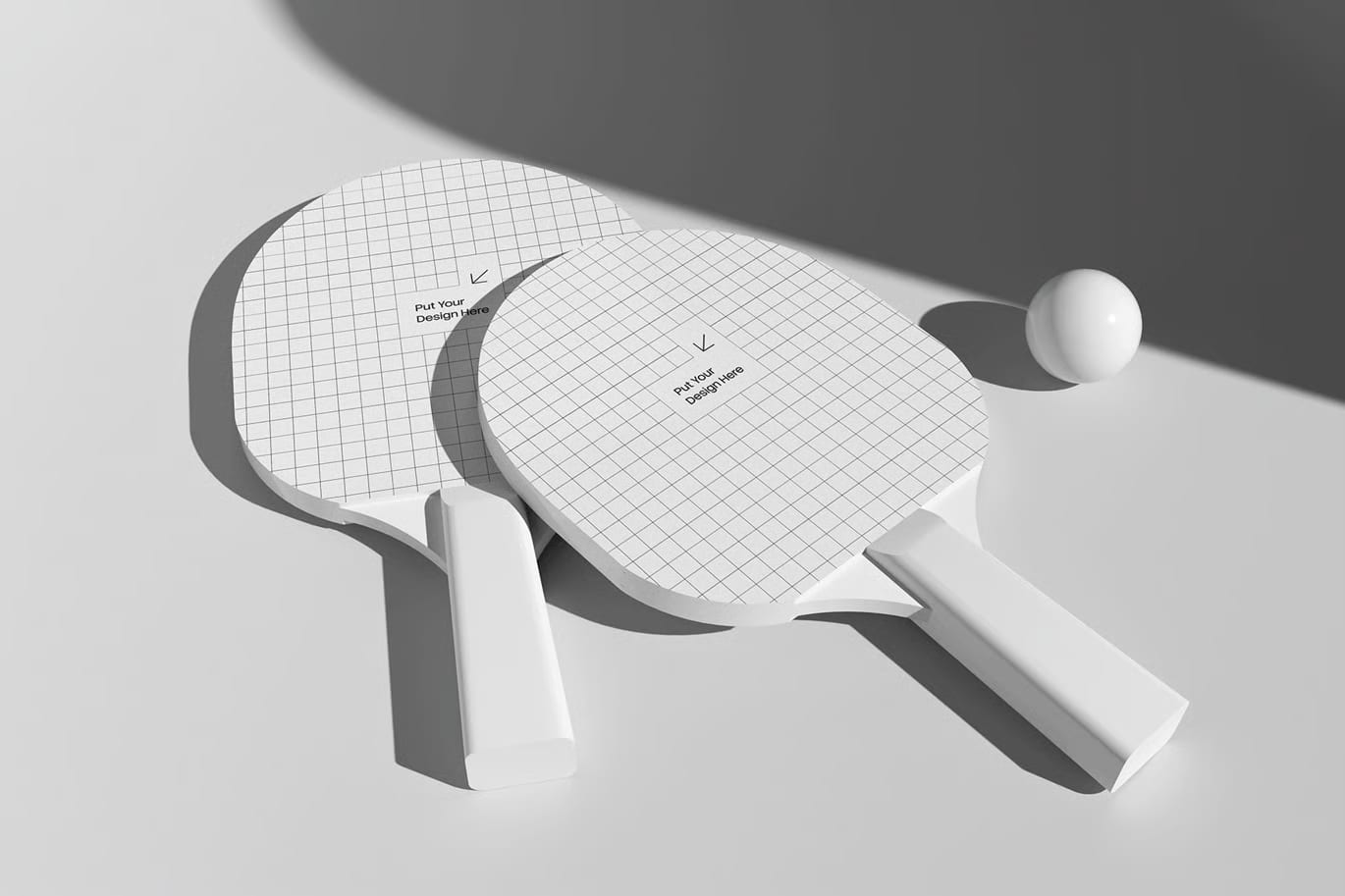 Free Tennis Table Racket Mockup 007 2