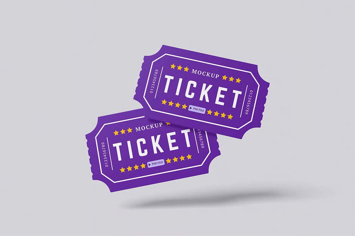 Free Ticket Mockup 4