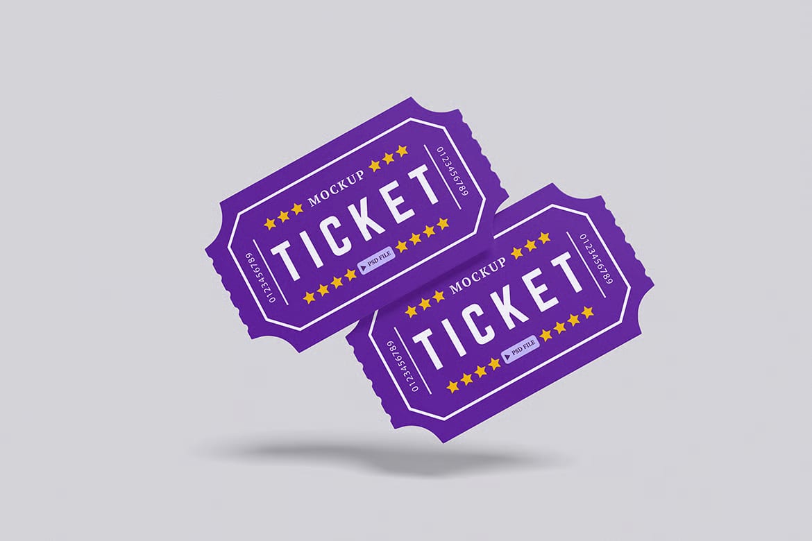 Free Ticket Mockup 5