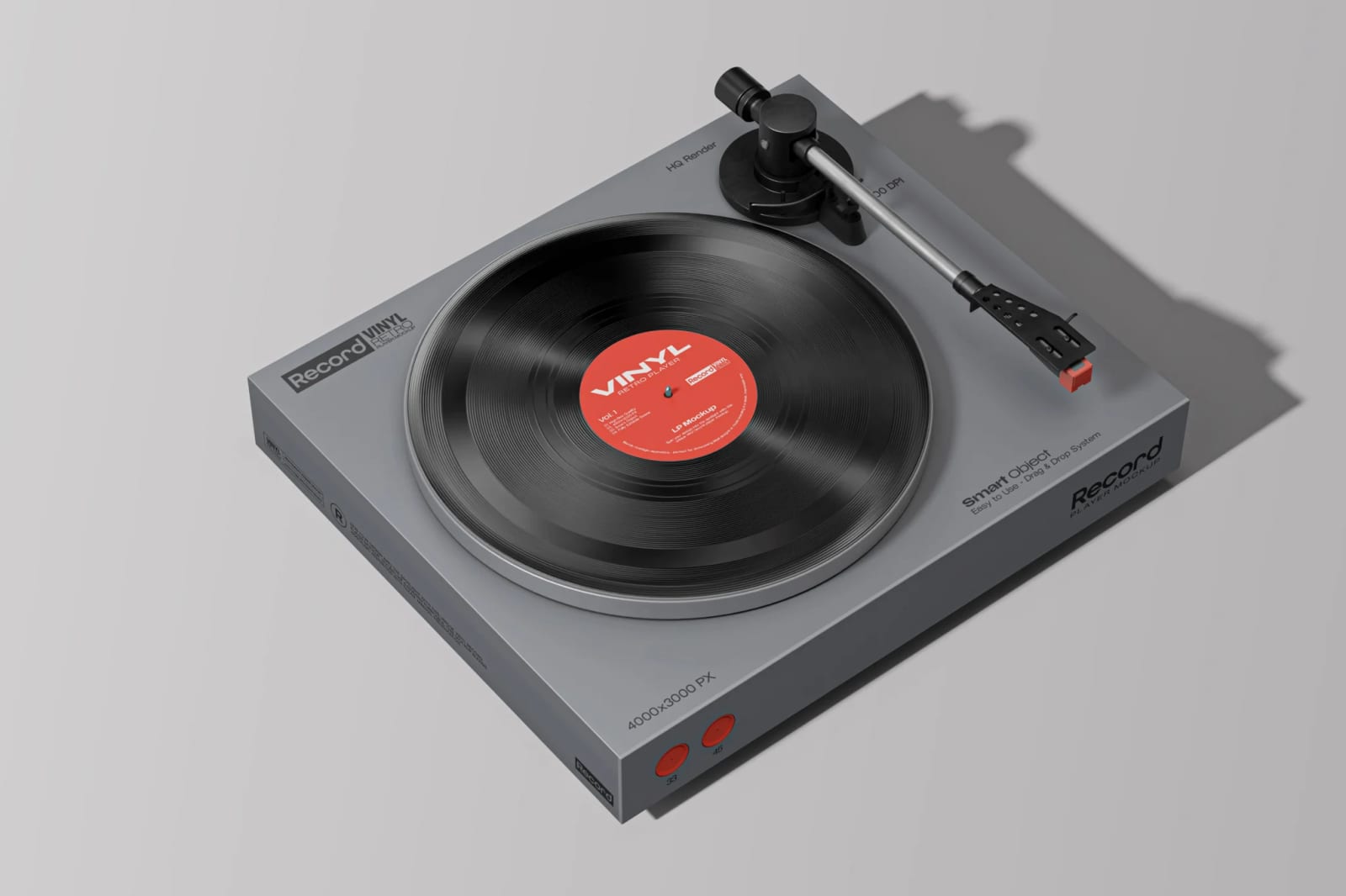 Free Vinyl Record Mockup 1