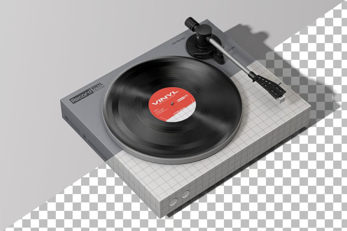 Free Vinyl Record Mockup 3