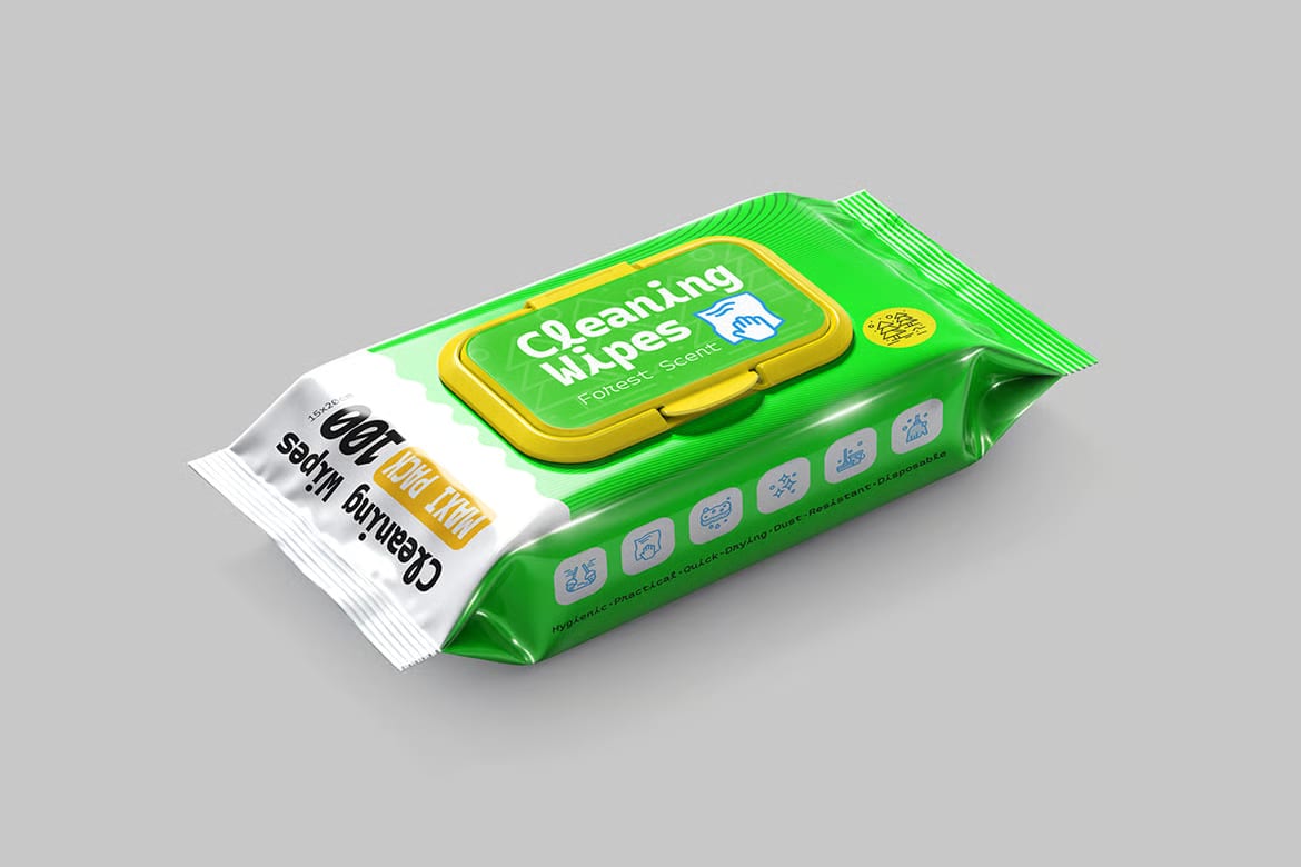 Free Wet Wipes Mockup 2