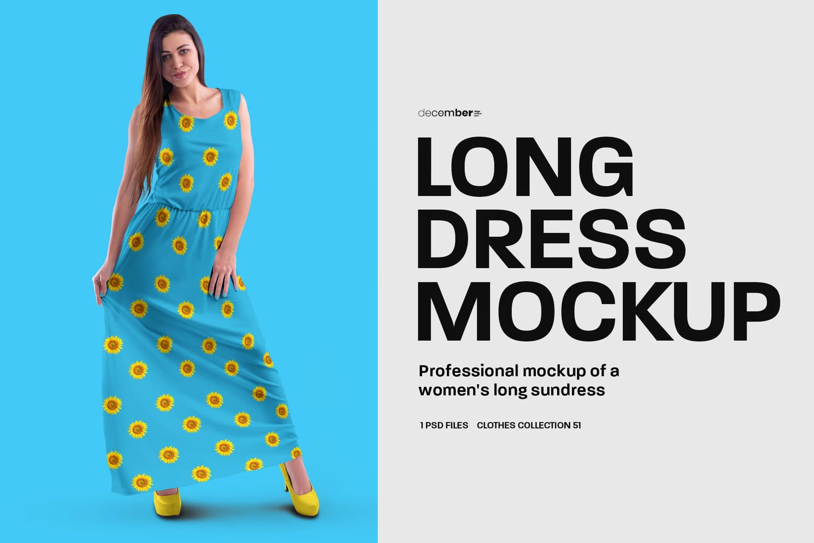 Free Women’s Long Dress Mockups 1