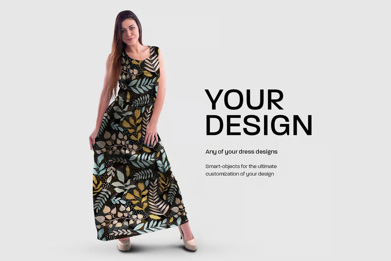 Free Women’s Long Dress Mockups 2